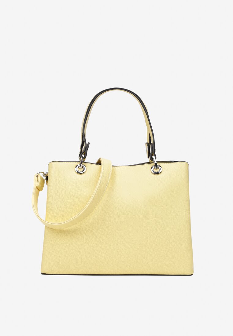 Żółta Torebka z Rączkami i Odpinanym Paskiem z Regulacją Shada
