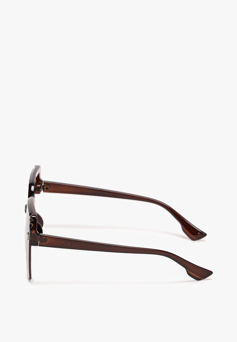Brązowe Okulary Przeciwsłoneczne z Kwadratowymi Oprawkami Jolis