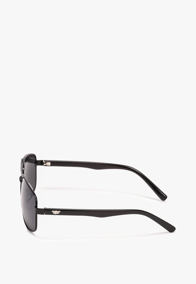 Czarne Okulary Przeciwsłoneczne z Barwionymi Soczewkami Hatum