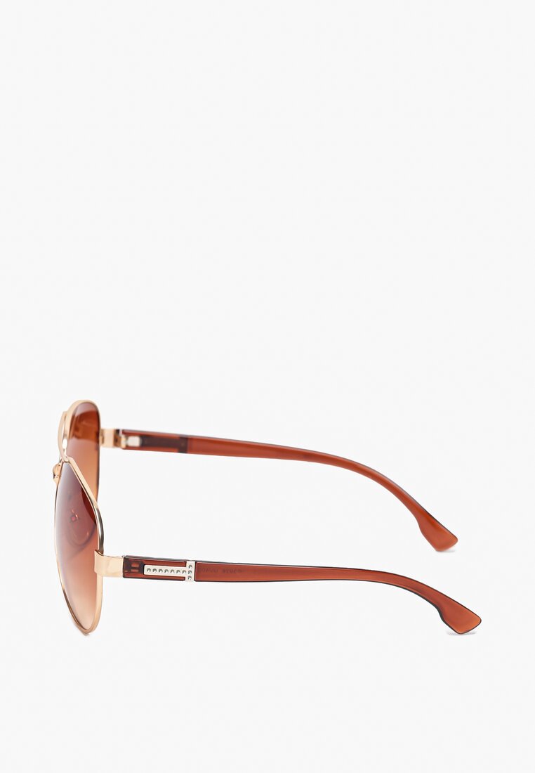 Brązowe Okulary Przeciwsłoneczne Pilotki Miaamy