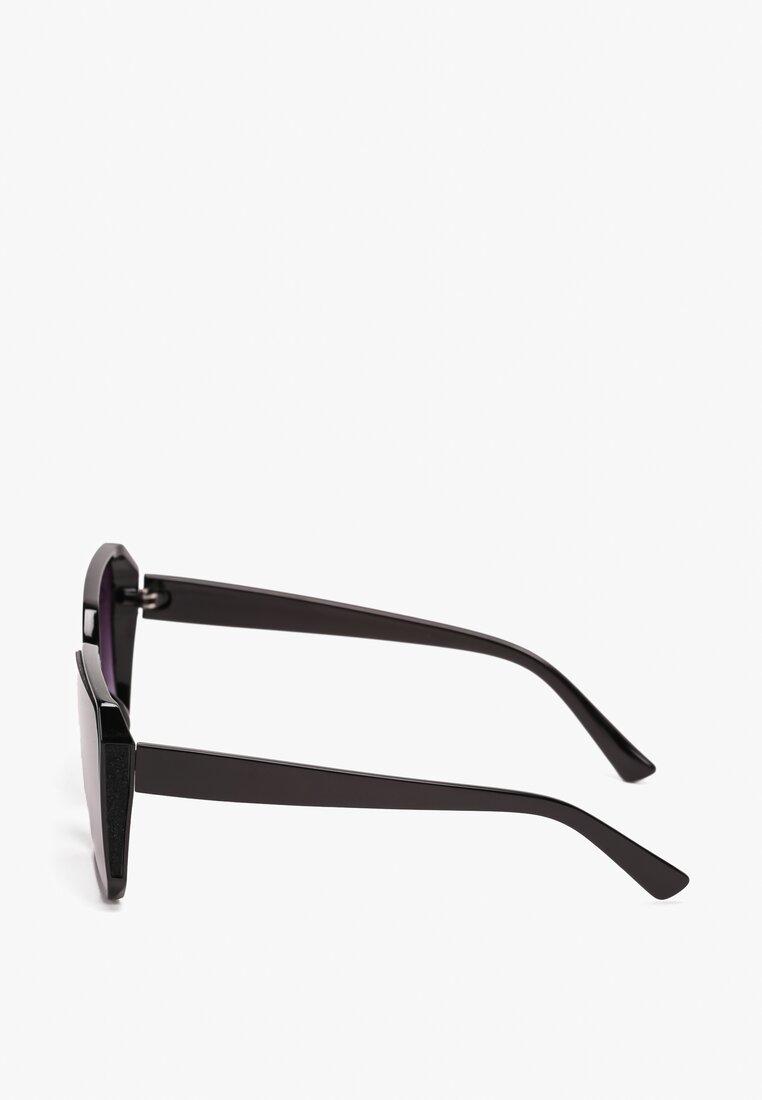 Czarne Okulary Przeciwsłoneczne z Kwadratowymi Oprawkami Taera