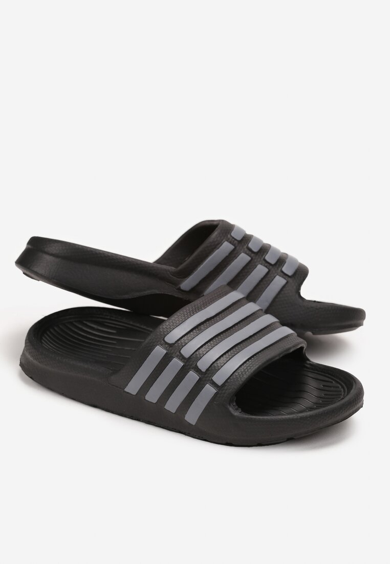 Papuci Negru cu gri