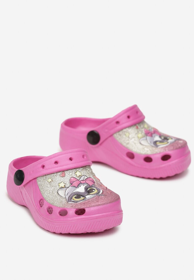 Papuci Fucsia cu roz