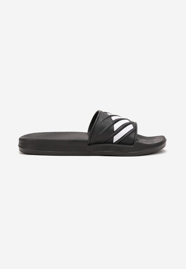 Papuci Negru cu alb