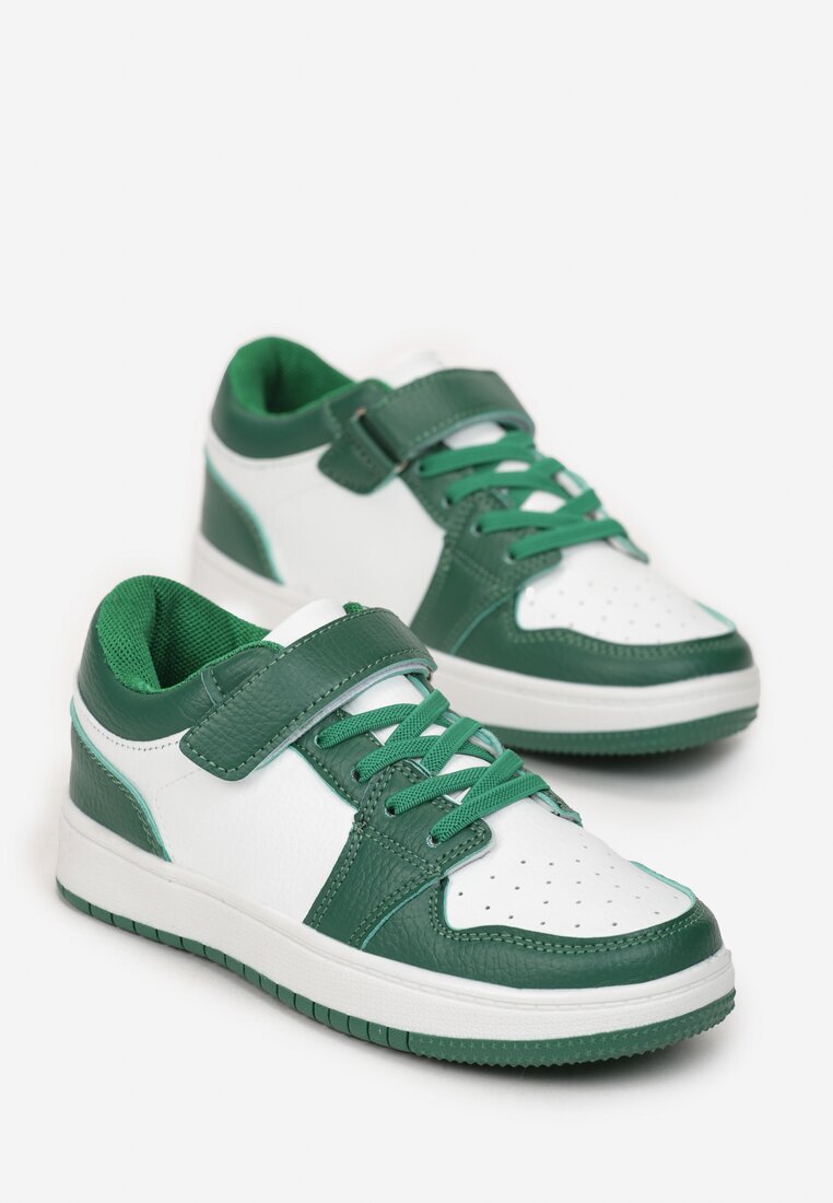Pantofi sport Alb cu verde