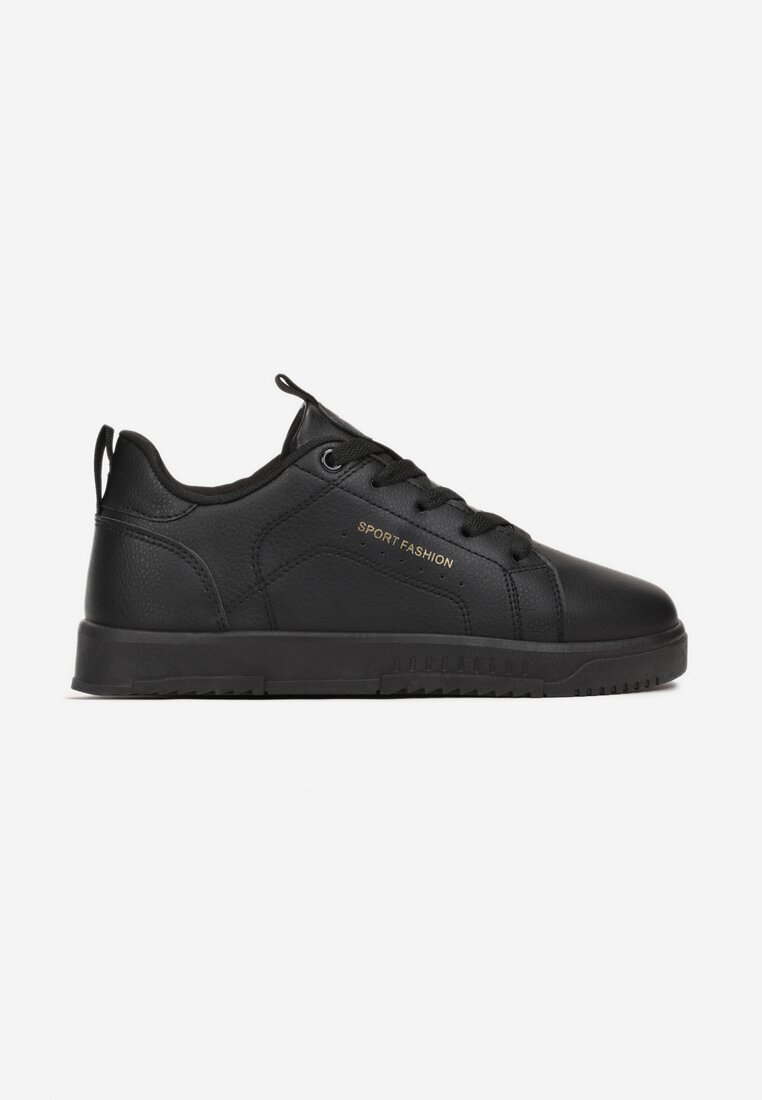 Czarne Buty Sportowe Sznurowane przed Kostkę Amaranti