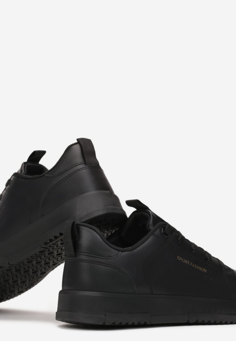 Czarne Buty Sportowe Sznurowane przed Kostkę Amaranti