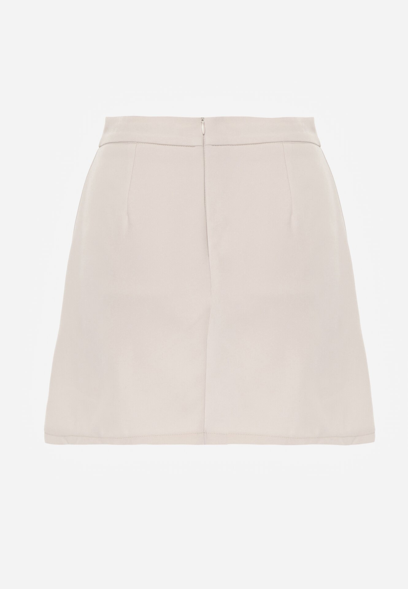 Beżowe Szorty Imitujące Spódnicę z Agrafkami Josellin