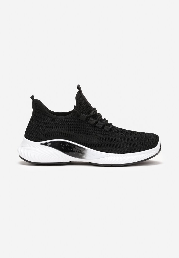 Czarne Buty Sportowe z Elastyczną Cholewką Askya