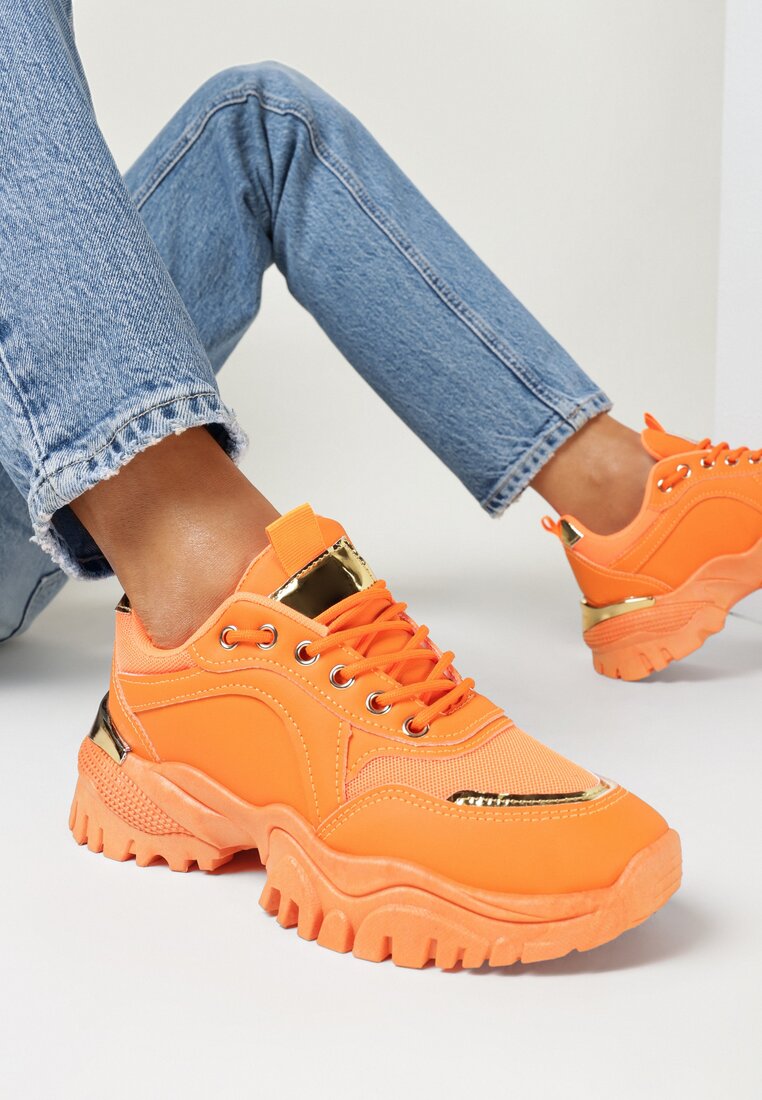 Pomarańczowe Sneakersy Achonia