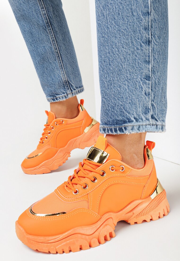 Pomarańczowe Sneakersy Achonia