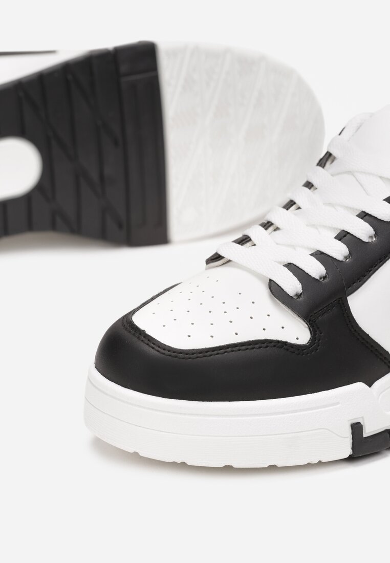 Czarne Sneakersy na Grubej Podeszwie Eremie
