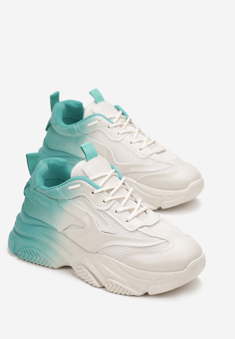 Sneakers Verde cu bej