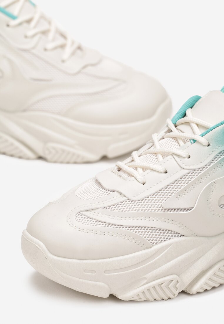 Sneakers Verde cu bej