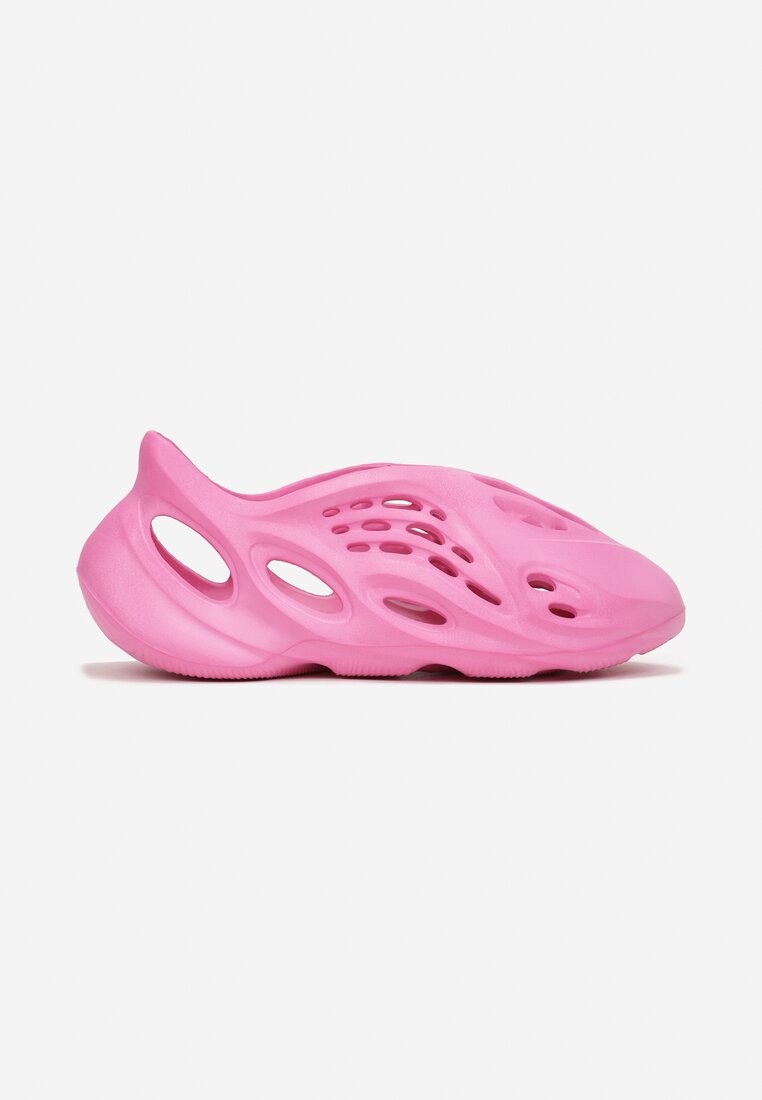 Fuksjowe Sneakersy z Pianki Zdobione Wycięciami Harelle