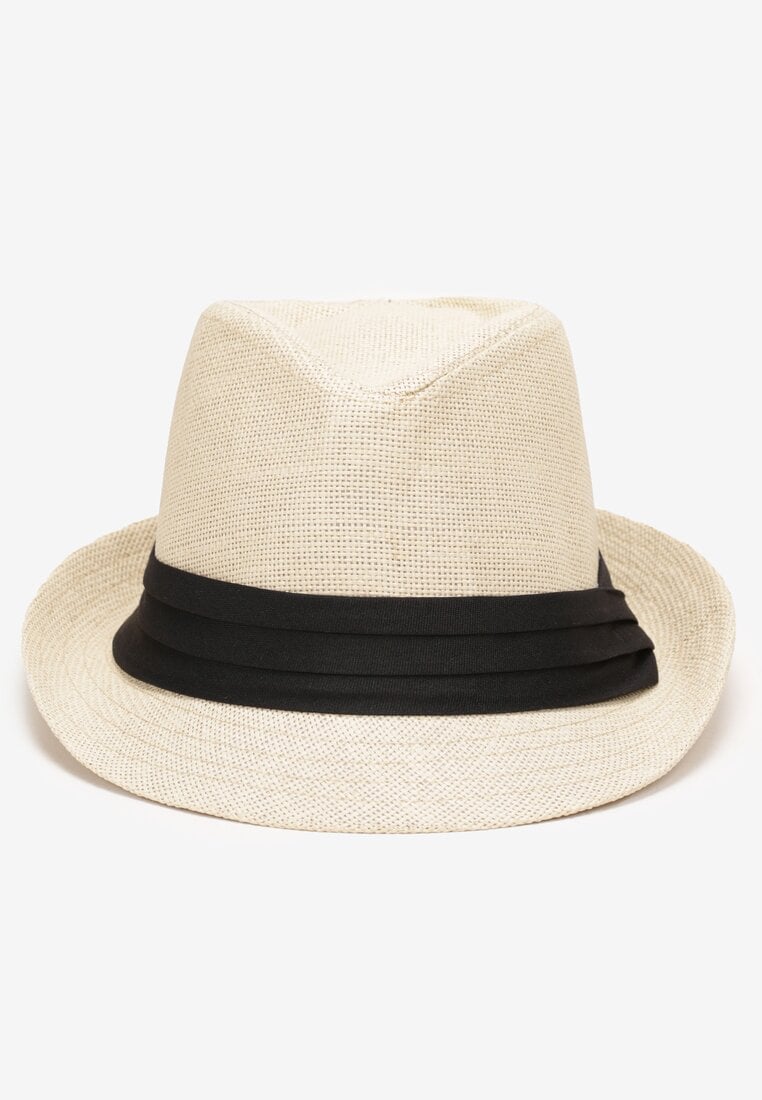 Beżowa Kapelusz z Plecionego Papieru Fedora Glizza