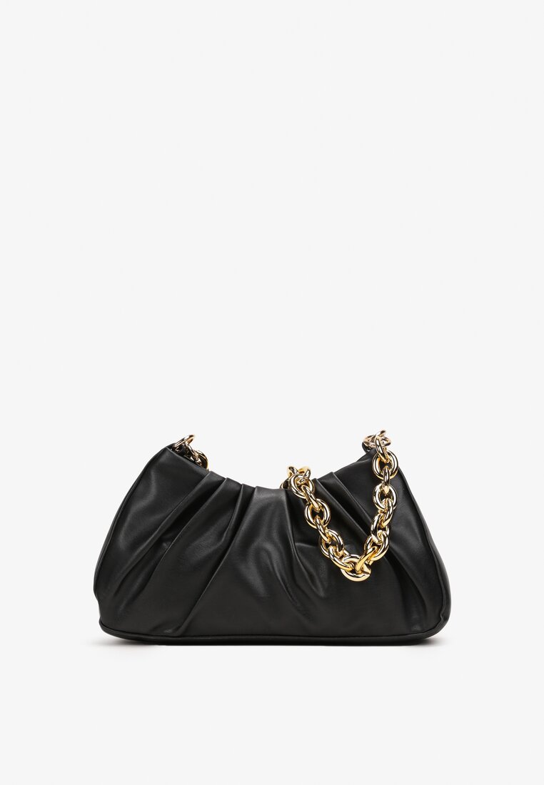 Czarna Torebka Shopper z Grubym Łańcuchem Azrave