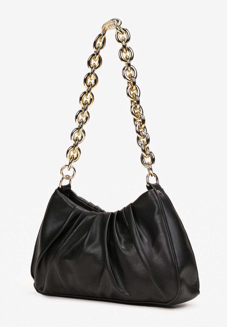 Czarna Torebka Shopper z Grubym Łańcuchem Azrave