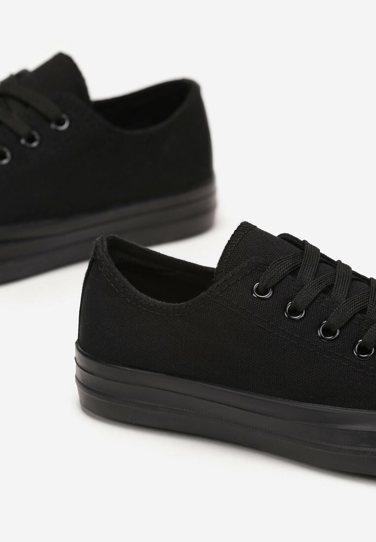 Czarne Trampki Przed Kostkę Fenaye