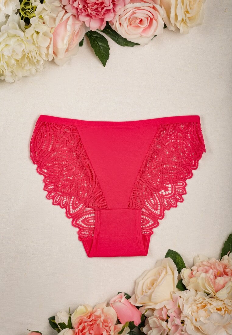 Fuksjowe Koronkowe Majtki Figi Daryn