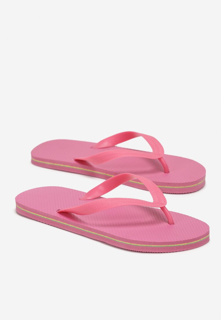 Fuksjowe Japonki na Płaskiej Podeszwie z Pianki Rostina