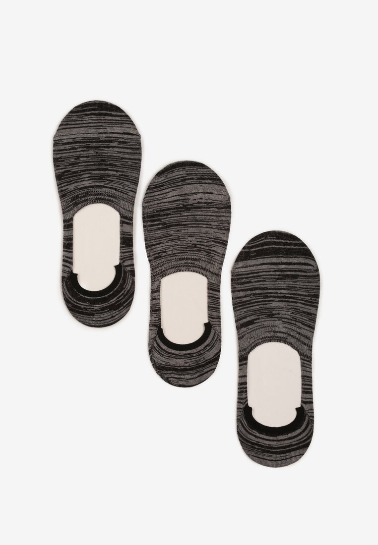 Czarne 5-pack Skarpety Stopki z Bawełną Trinella