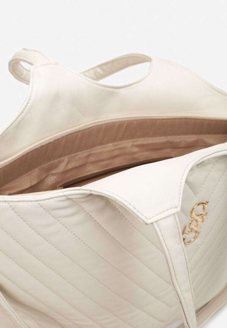 Beżowa Pikowana Torebka Shopper Iouise