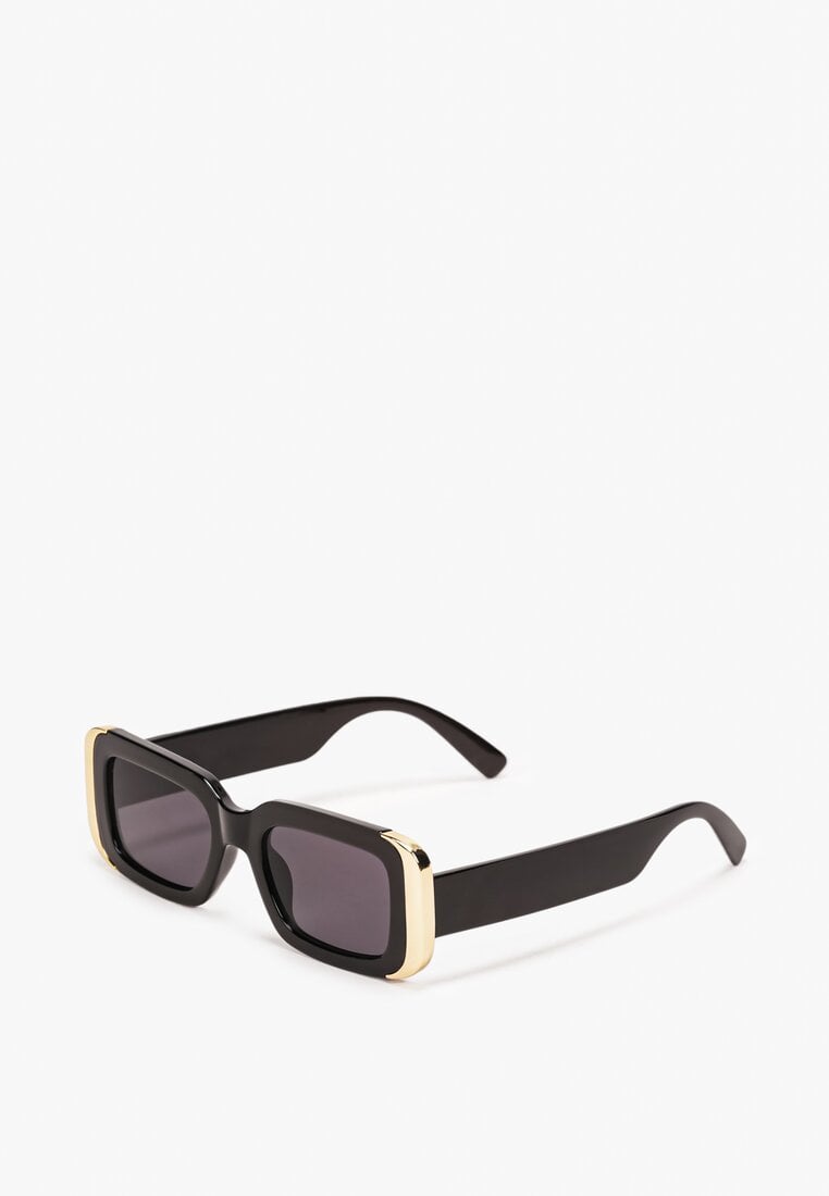 Czarne Okulary z Grubymi Oprawkami w Retro Stylu Isonitte