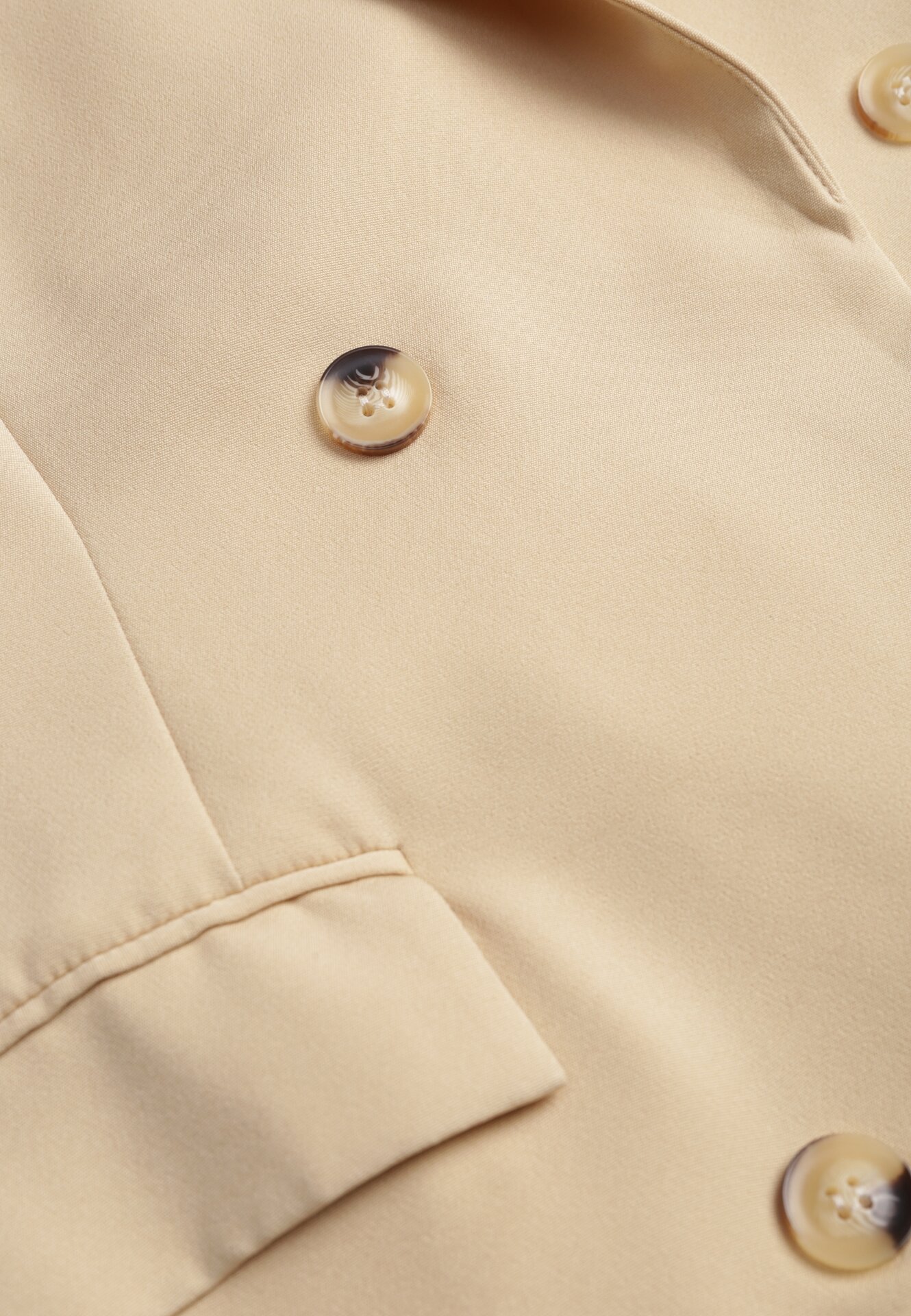 Beżowa Niezapinana Marynarka z Klapami Harleig