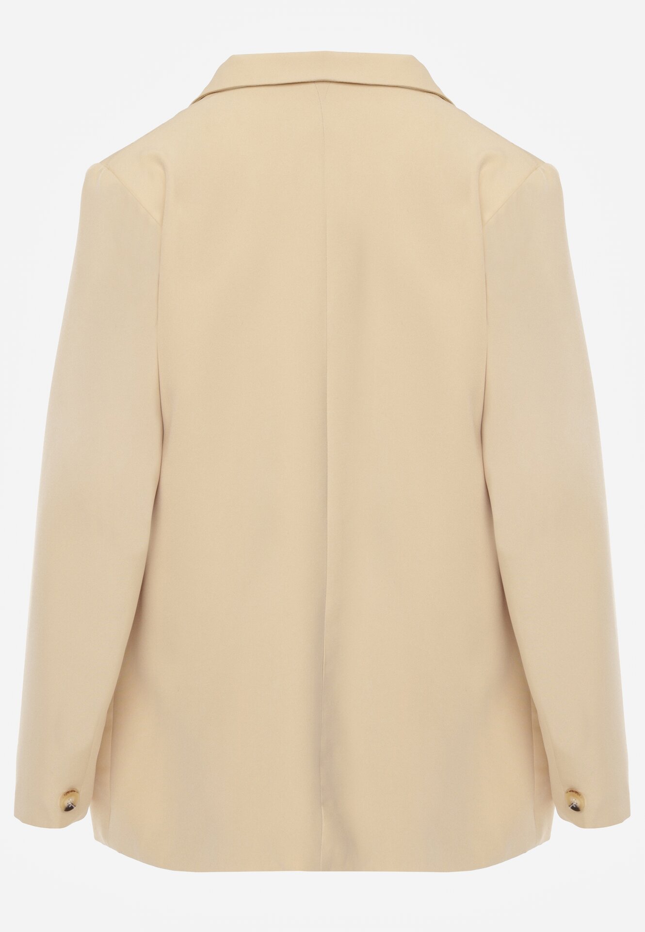 Beżowa Niezapinana Marynarka z Klapami Harleig