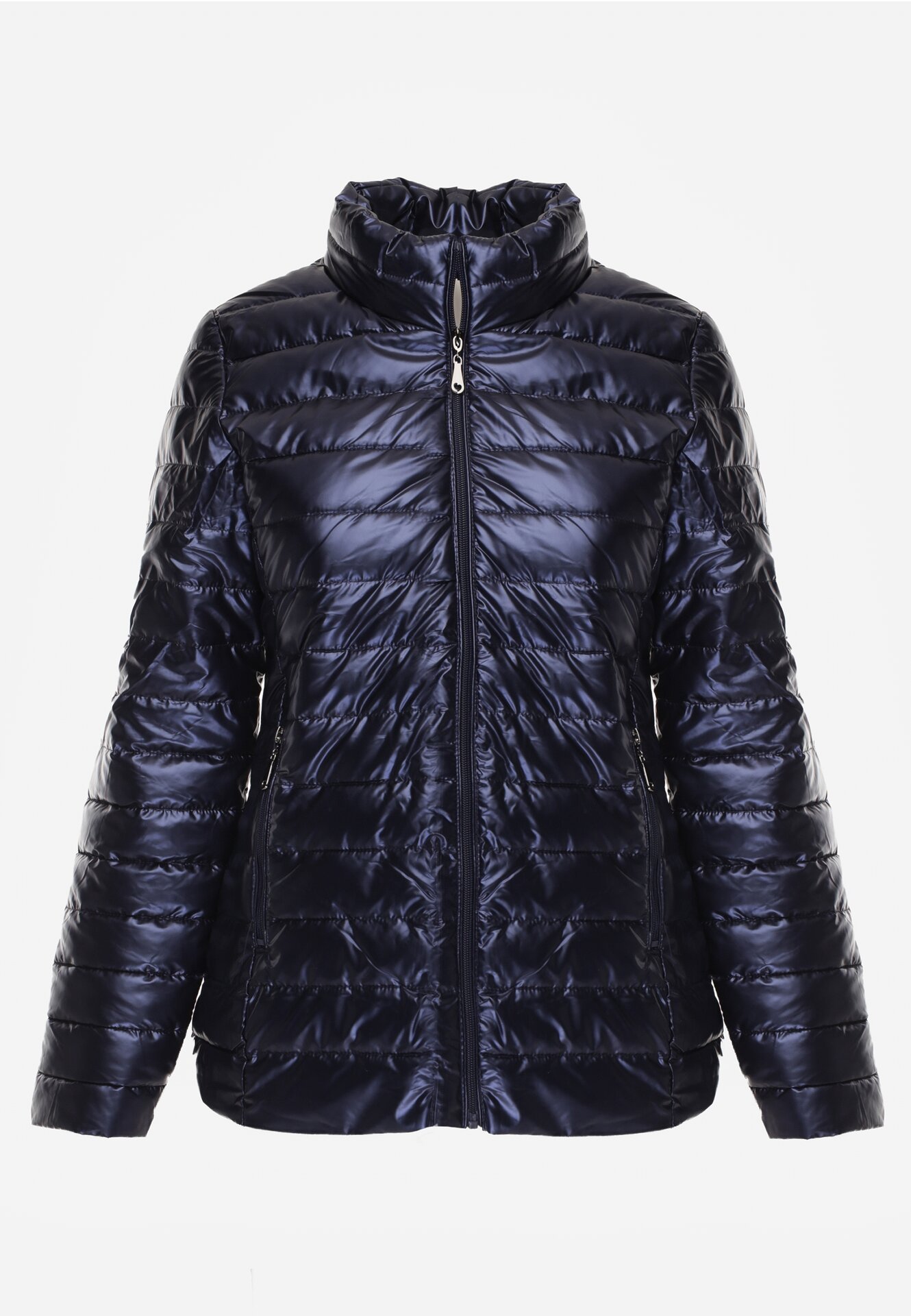 Granatowa Kurtka Pikowana Morvea