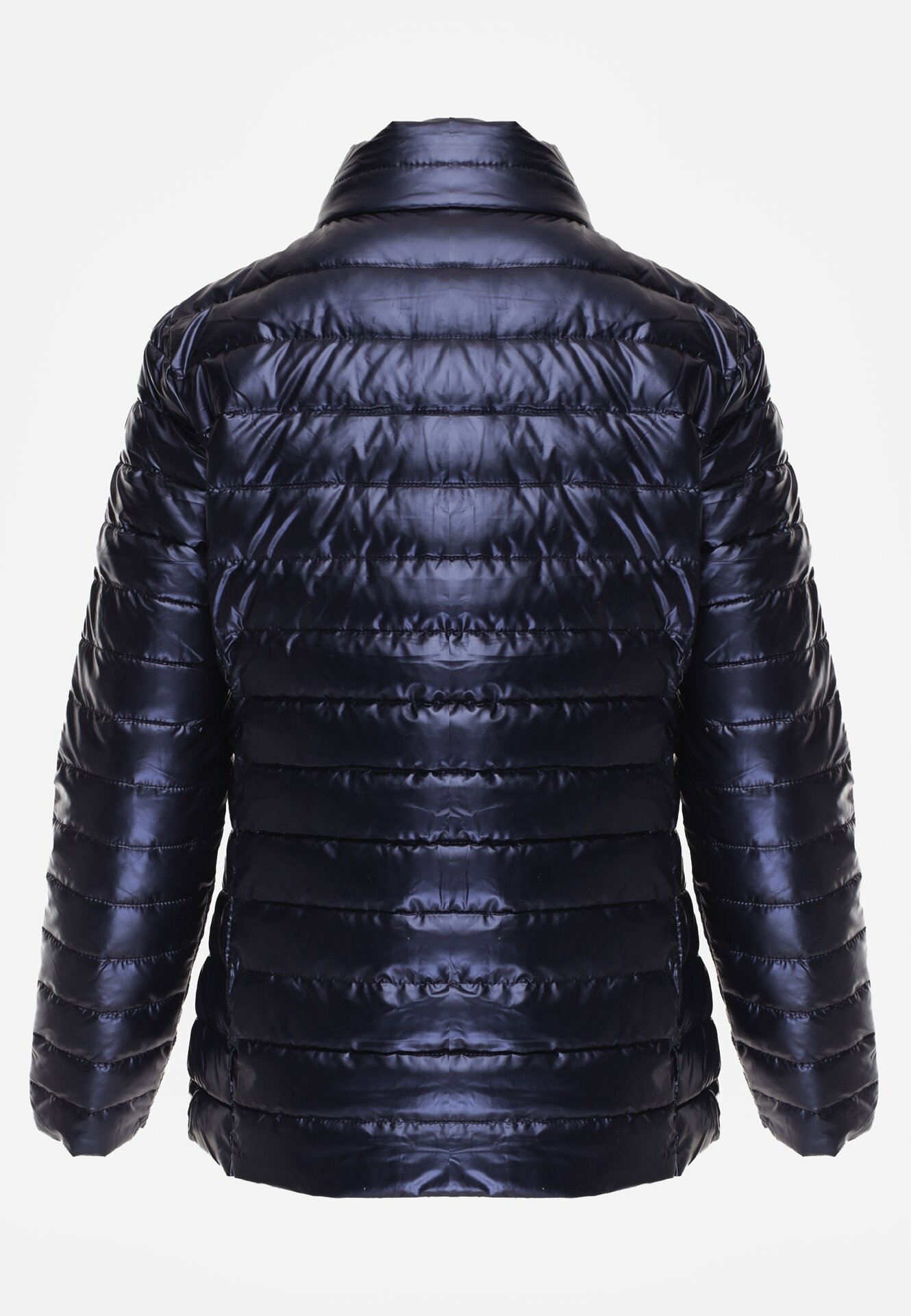 Granatowa Kurtka Pikowana Morvea