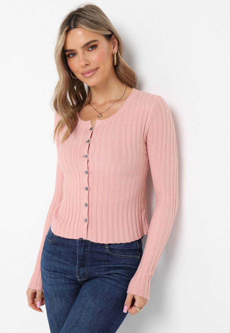 Cardigan Roz deschis