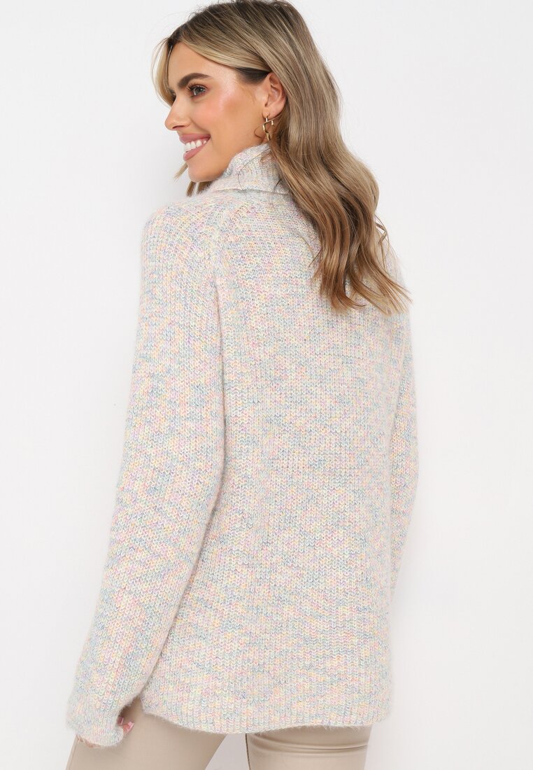 Jasnobeżowy Golf Dzianinowy Rulani