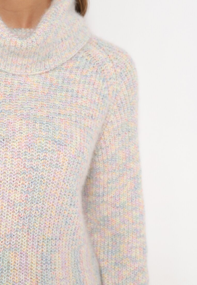 Jasnobeżowy Golf Dzianinowy Rulani