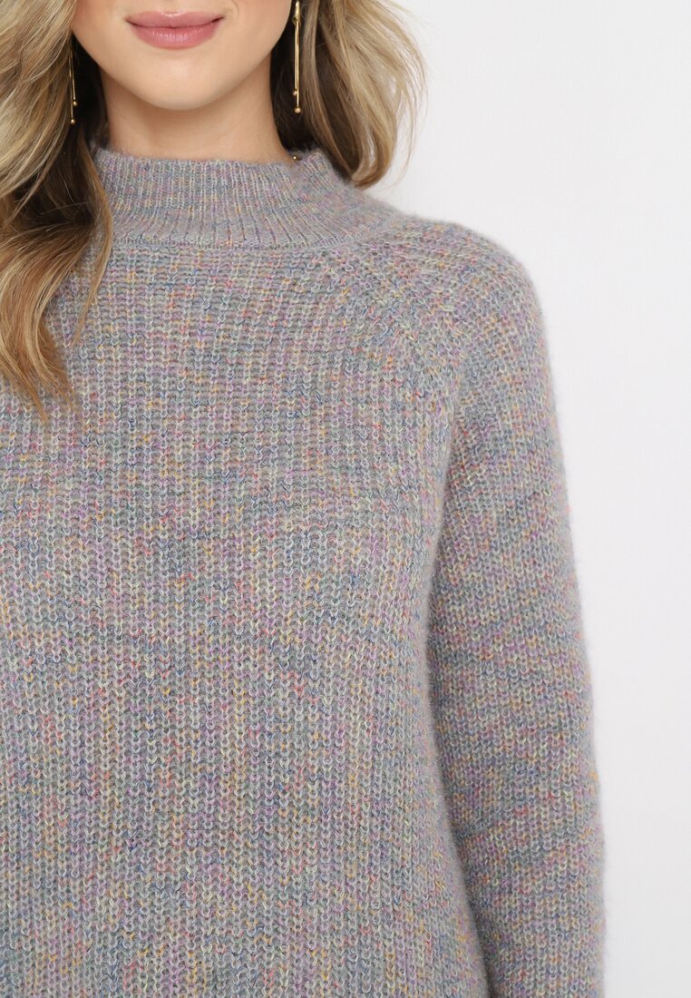 Szary Luźny Golf Dzianinowy Xirella