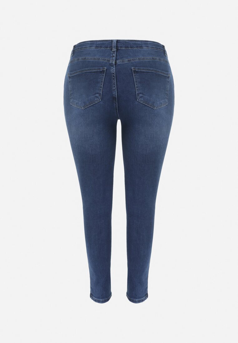 Niebieskie Jeansy Modelujące z Elastycznego Denimu Aluria