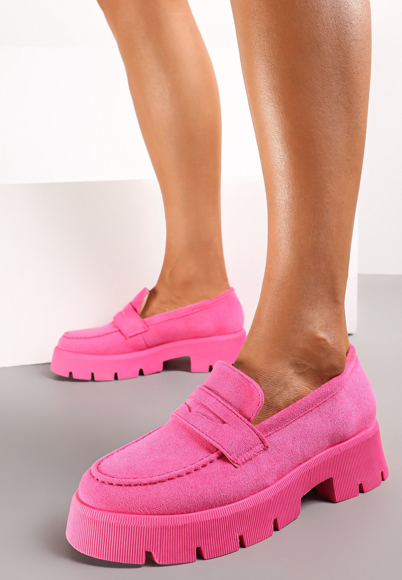 Fuksjowe Mokasyny na Grubej Podeszwie Samil