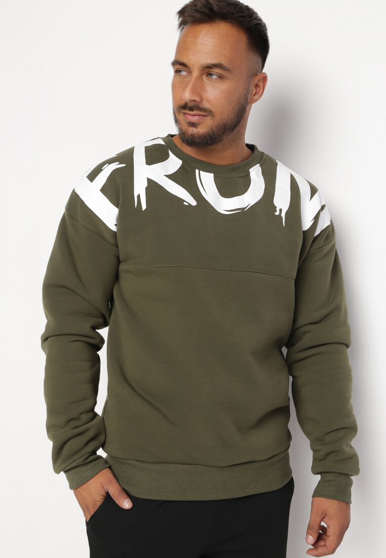 Zielona Bluza z Nadrukiem Fencia