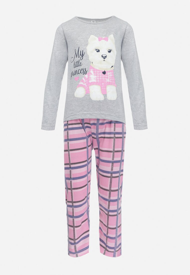 Pijama Gri cu roz