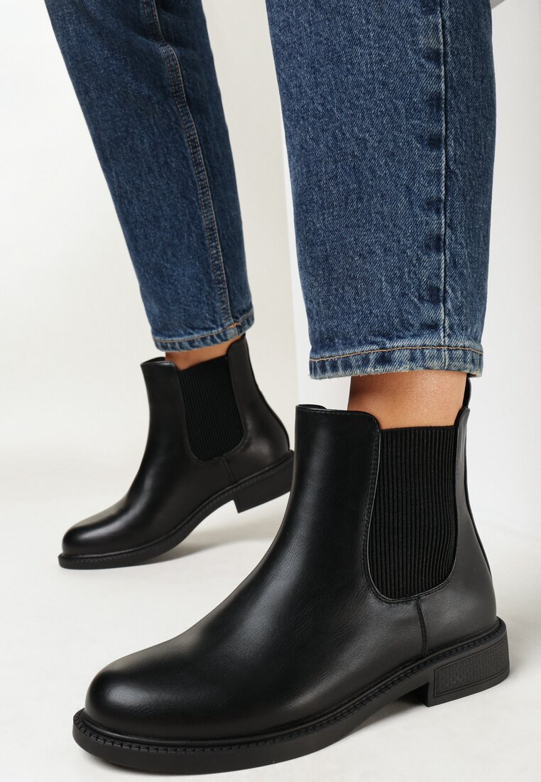 Czarne Botki Sztyblety Efiska