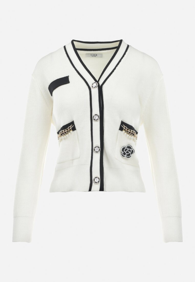 Cardigan Alb