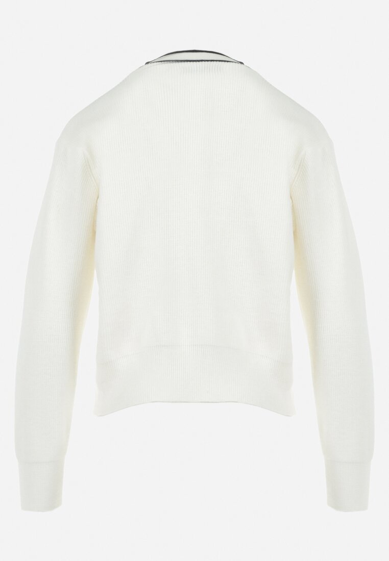 Cardigan Alb