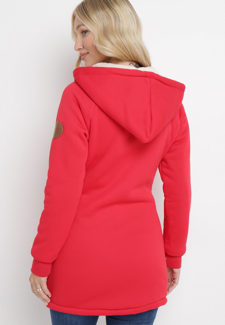 Czerwona Bluza z Kapturem Birille