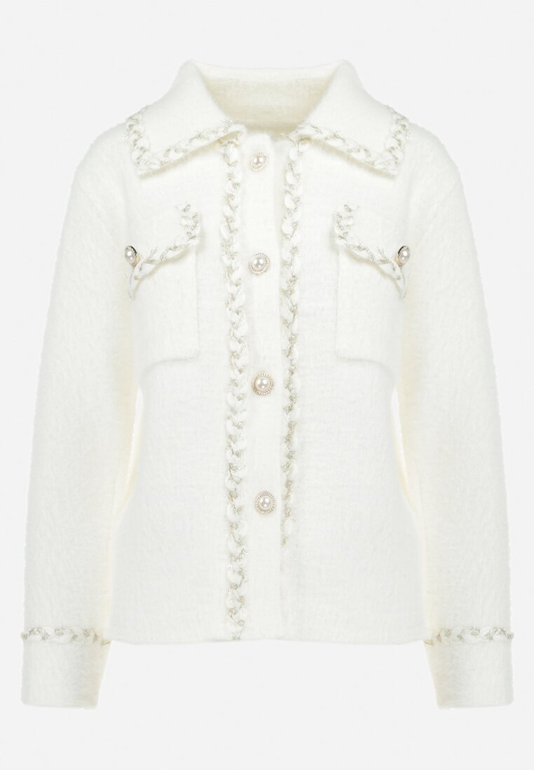 Cardigan Alb