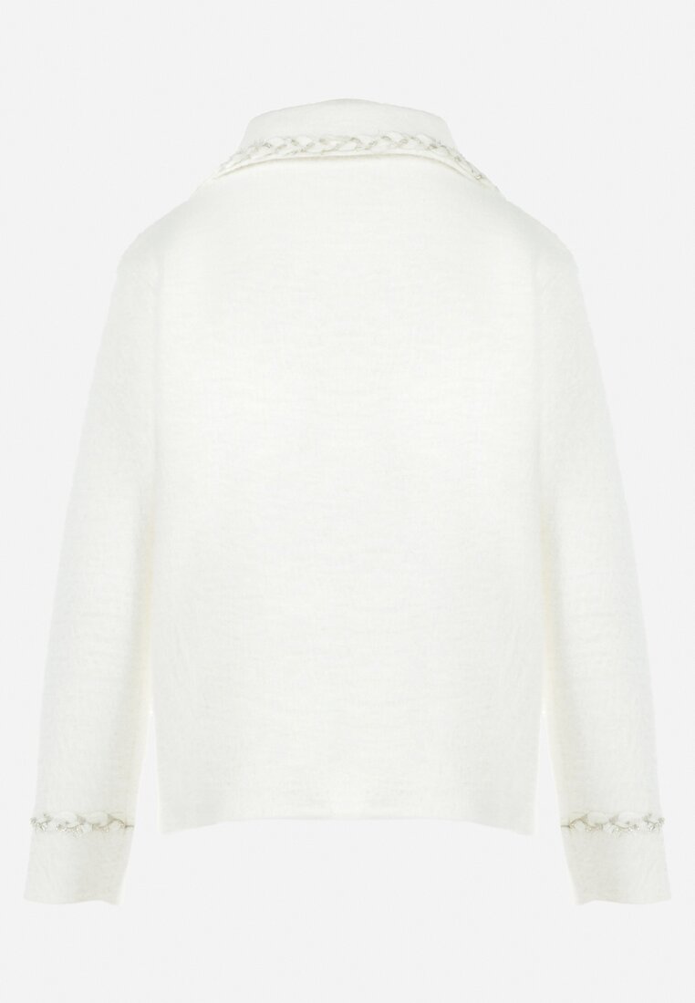 Cardigan Alb