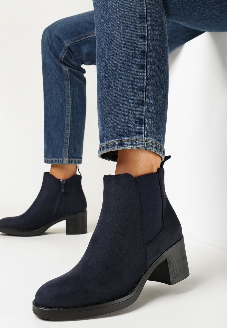 Granatowe Botki Griffins