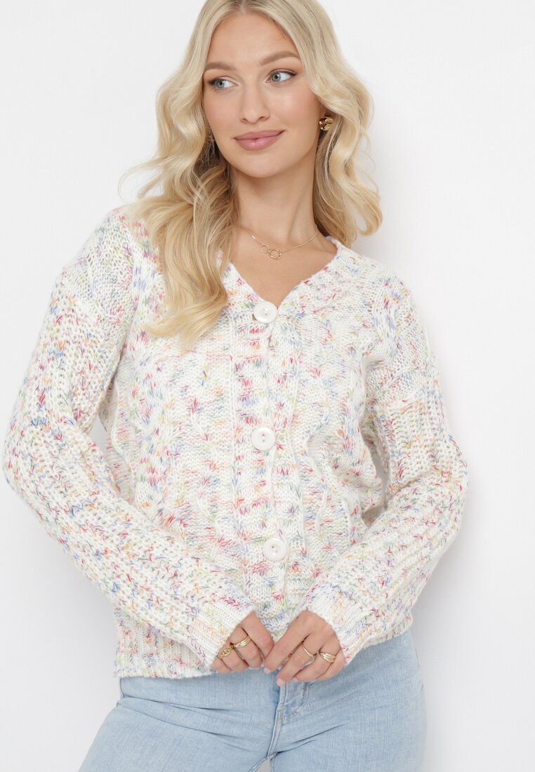 Cardigan Alb