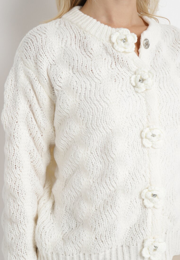 Cardigan Alb