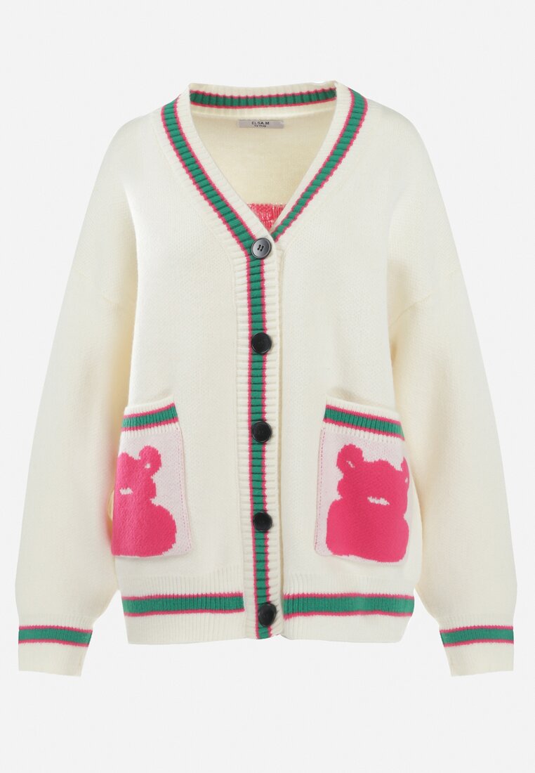 Cardigan Alb